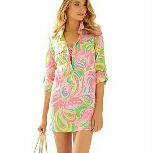 Lilly Pulitzer Dresses & Skirts - New Lilly Pulitzer Tunic All Nighter Flamingo M